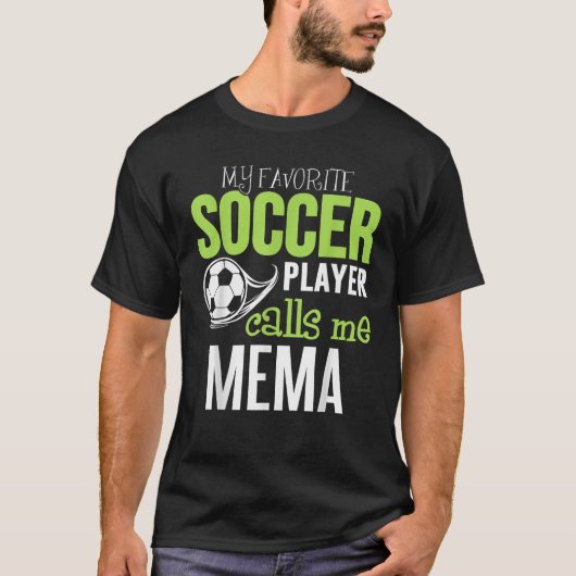 サッカー選手がお気に入りの私に電話する Tシャツ (正面)