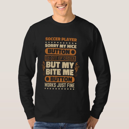 サッカー選手がサッカーに向けてデザイン Tシャツ (正面)