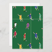 サッカー選手がサッカーピッチをスポーツする シーズンカード (正面/裏面)