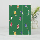 サッカー選手がサッカーピッチをスポーツする シーズンカード (スタンド正面)