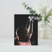 サッカー選手が水で冷やす ポストカード (スタンド正面)