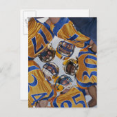 サッカー選手が混乱している ポストカード (正面/裏面)