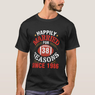 サッカー選手が38シーズ結婚したンズで楽しく Tシャツ
