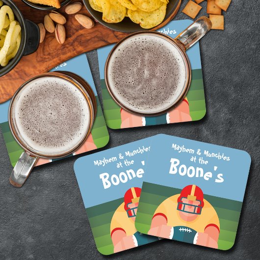 サッカー選手すごいのファンゲームの日 スクエアペーパーコースター