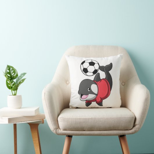 サッカー選手としてのキラークジラ クッション (椅子)