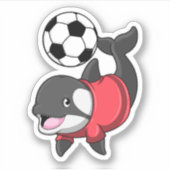 サッカー選手としてのキラークジラ シール (正面)