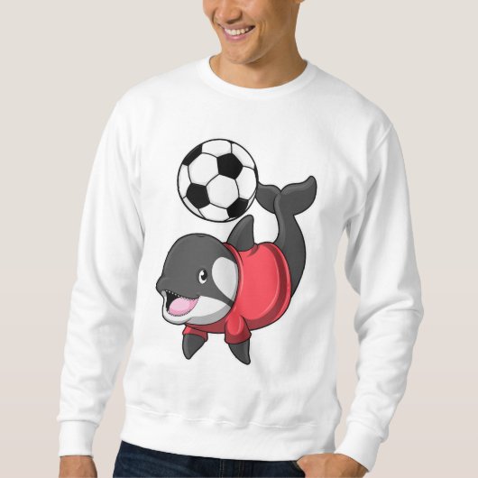 サッカー選手としてのキラークジラ スウェットシャツ (正面)