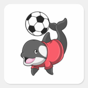 サッカー選手としてのキラークジラ スクエアシール