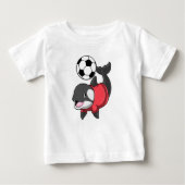 サッカー選手としてのキラークジラ ベビーTシャツ (正面)