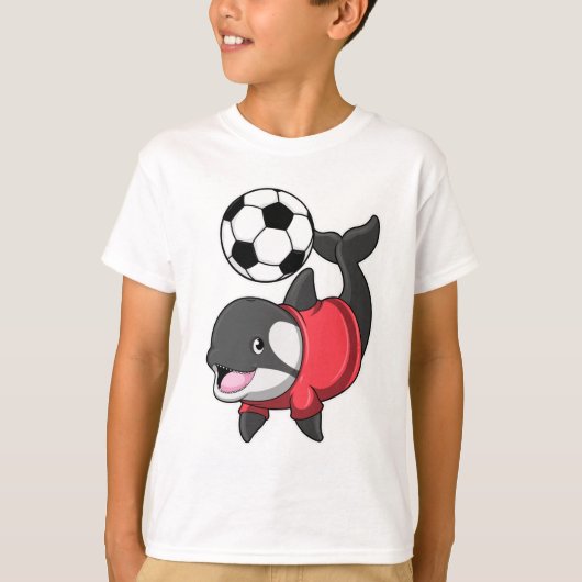 サッカー選手としてのキラークジラ Tシャツ (正面)