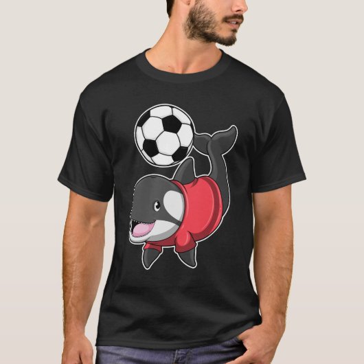 サッカー選手としてのキラークジラ Tシャツ (正面)