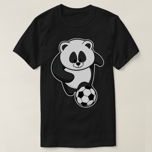 サッカー選手としてのパンダ Tシャツ (デザイン正面)