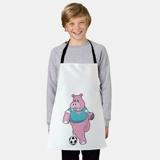 サッカー選手としてのヒッポ.PNG エプロン (着用した状態)