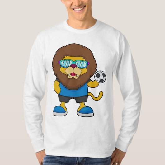 サッカー選手としてのライオン Tシャツ (正面)