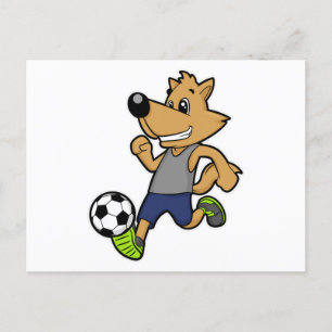 サッカー選手としての犬 ポストカード