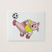 サッカー選手としての豚 ジグソーパズル (横)