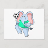 サッカー選手としての象のイラスト.PNG ポストカード (正面)