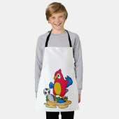 サッカー選手としてオウム エプロン (着用した状態)