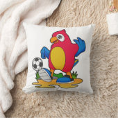 サッカー選手としてオウム クッション (ブランケット)