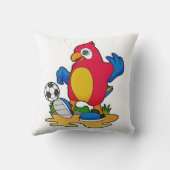 サッカー選手としてオウム クッション (裏面)