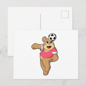 サッカー選手としてクマとSoccer.PNG ポストカード (正面/裏面)