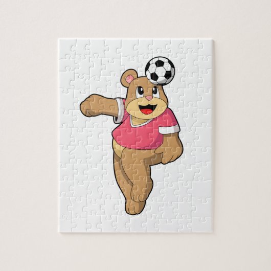 サッカー選手としてクマ.PNG ジグソーパズル (縦)