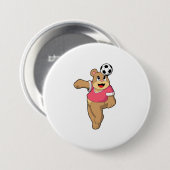 サッカー選手としてクマ.PNG 缶バッジ (正面&裏面)