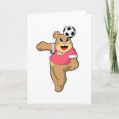 サッカー選手としてプレーするクマとサッカー.PNG カード (正面)