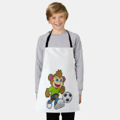 サッカー選手として猿 エプロン (着用した状態)