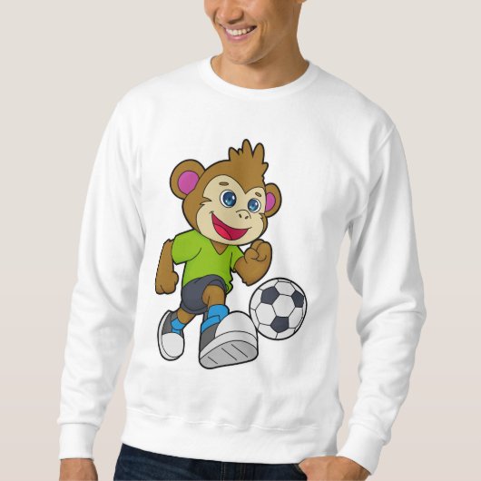 サッカー選手として猿 スウェットシャツ (正面)