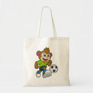 サッカー選手として猿 トートバッグ
