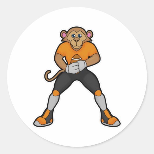 サッカー選手として猿 ラウンドシール (正面)