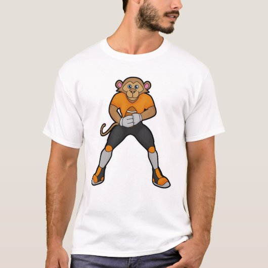サッカー選手として猿 Tシャツ (正面)