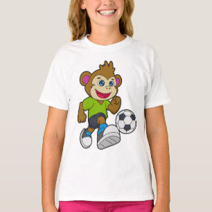 サッカー選手として猿 Tシャツ