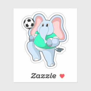 サッカー選手として象サッカー.PNG シール