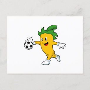サッカー選手として、ビーガンな生活をしているペッパー。 ポストカード