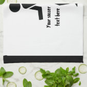 サッカー選手とボールカスタムギフト キッチンタオル (折り畳み)