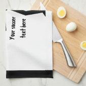 サッカー選手とボールカスタムギフト キッチンタオル (四つ折り)