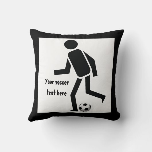 サッカー選手とボールカスタムギフト クッション (裏面)