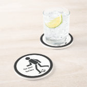 サッカー選手とボールカスタムギフト コースター (側面)