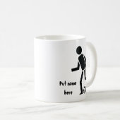 サッカー選手とボールカスタムギフト コーヒーマグカップ (正面右)