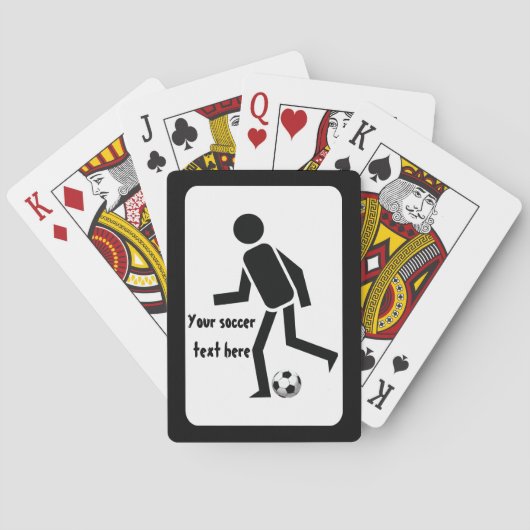 サッカー選手とボールカスタムギフト トランプ (裏面)
