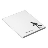 サッカー選手とボールカスタムギフト ノートパッド (アングル)