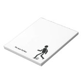 サッカー選手とボールカスタムギフト ノートパッド (回転)