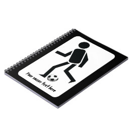 サッカー選手とボールカスタムギフト ノートブック