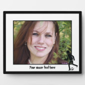 サッカー選手とボールカスタムギフト フォトプラーク (正面)