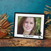 サッカー選手とボールカスタムギフト フォトプラーク (側面)