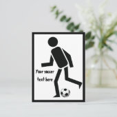 サッカー選手とボールカスタムギフト ポストカード (スタンド正面)