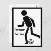サッカー選手とボールカスタムギフト ポストカード (正面/裏面)