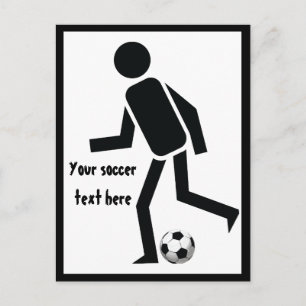 サッカー選手とボールカスタムギフト ポストカード